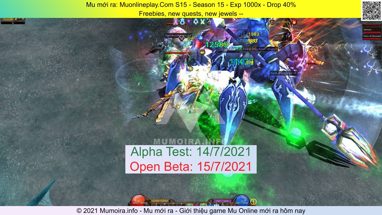 Muonlineplay.Com, Mu SS68 Mới Ra, Mu Test Tháng 07 2021 - www.muonlineplay.com